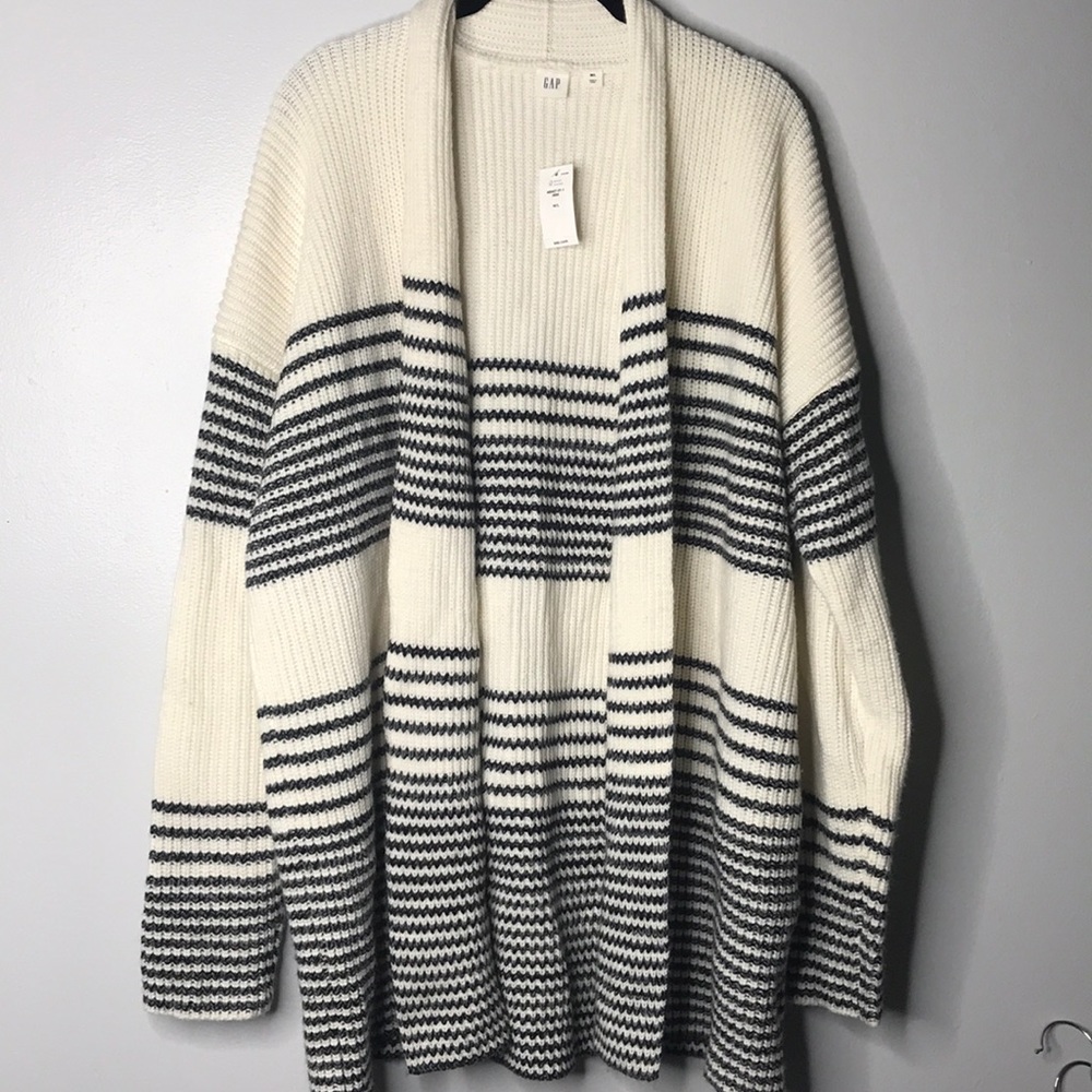 Ivory and black cardigan